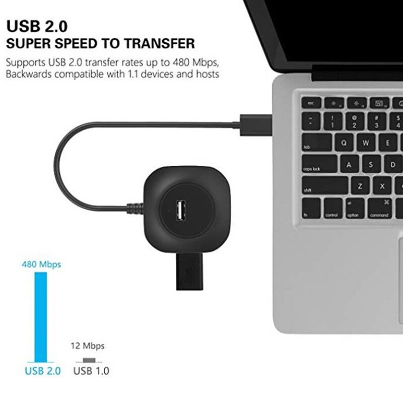 USB Hub, Ein bis vier USB Erweiterung Hub, kreisförmig Hub 3,0 Adapter