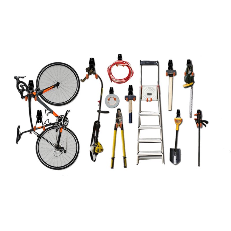 10 Pack Garage Storage Utility Double Hooks, for Organizing Power Tools,Ladders,Bulk Items