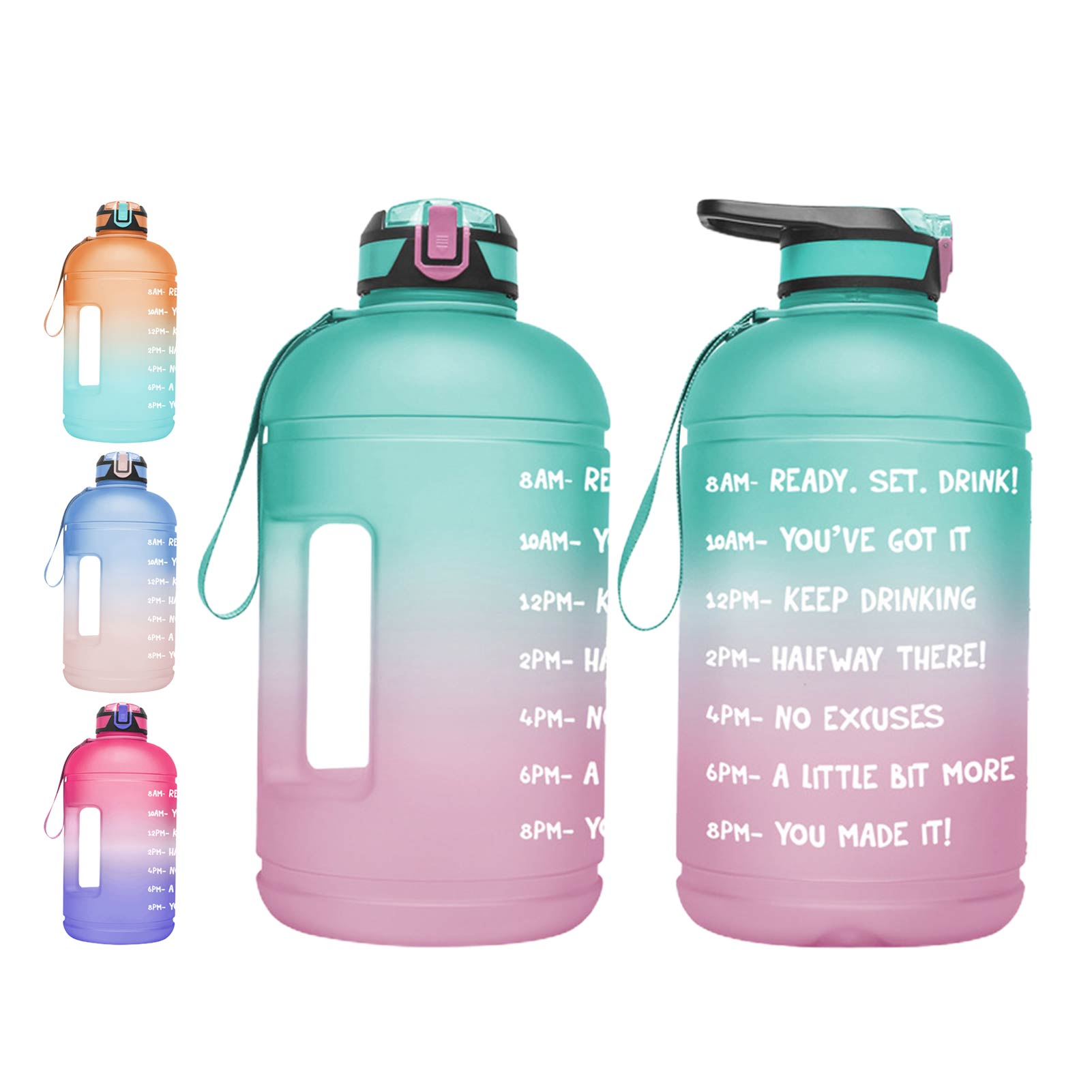 1 Gallon Water Fles 3.78L Met Stro Plastic Grote Capaciteit Gym Fitness Toerisme Bpa Gratis Sport Fles