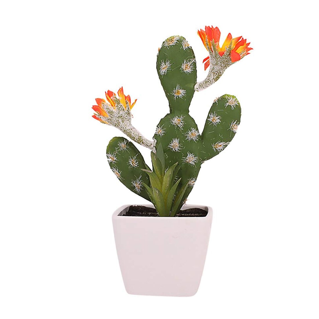 Plastic PU Artificial Cactus Succulents Prickly Pear Potted Plant no Pot Eco-Friendly Simulation Home Office Desktop Decoration