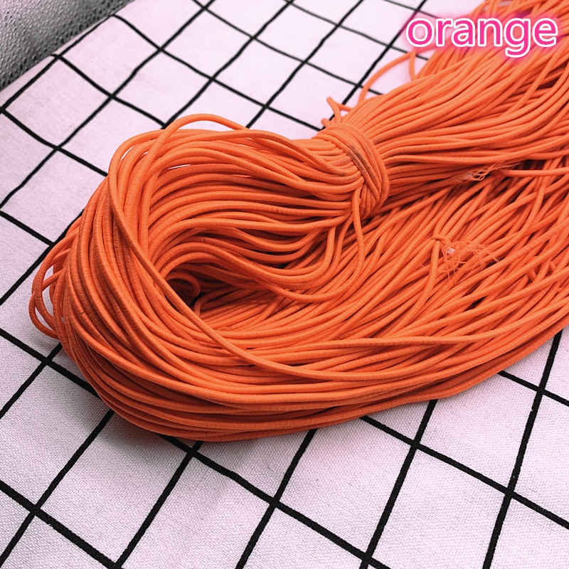 5 yards 2mm 2.5mm oranje hoge elastische ronde elastische band rubberen band elastisch koord voor het maken van sieraden diy accessoires