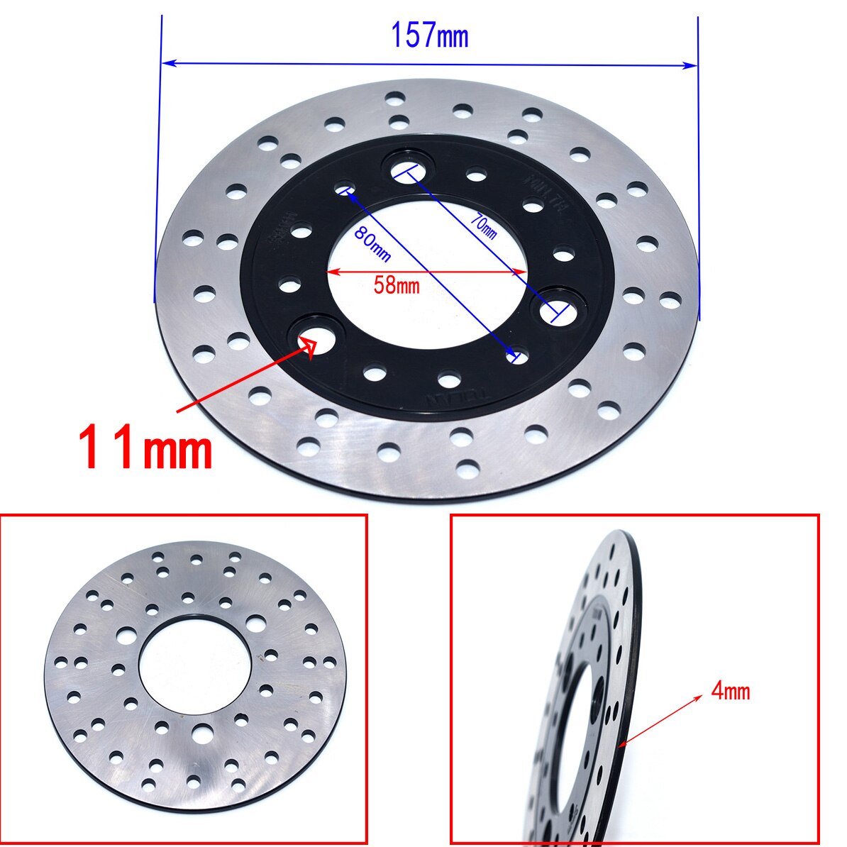 Voor Achter Remschijf Rotor 108 130 158 170 180 190Mm Voor 125cc 150cc 200cc 250cc Quad Pit Dirt bike Atv Utv: J