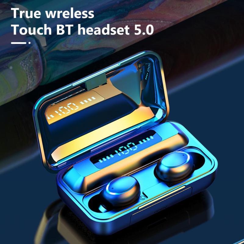 5.0 langattomat bluetooth-kuulokkeet liikelatausnäyttö power bank -kuulokkeet kuulokkeet korvatulppatyyppiset bilateraaliset stereokuulokkeet