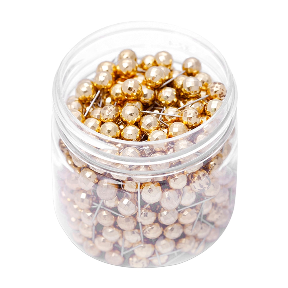 400 Pcs Spelden Ronde Voetbal Lijnen Grond Pins Decoratieve Punaise Supplies Golden Leuke Tekening Pin Gouden