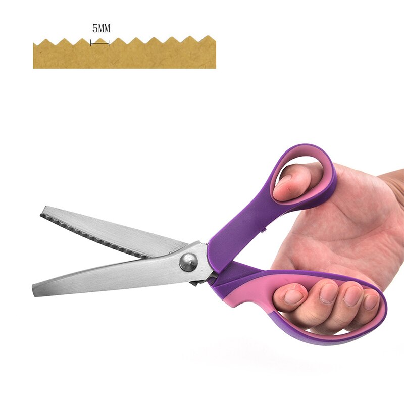 Leather Scissors Stainless Steel Tailor Scissors with Zigzag Shape Zigzag Fabric Scissors Cutting Garment DIY