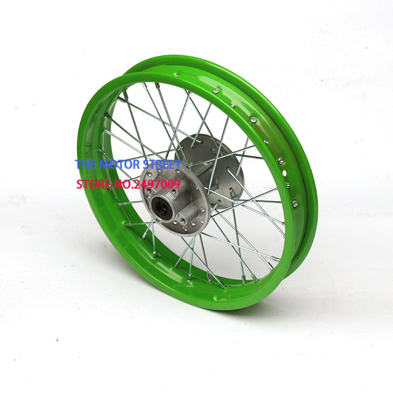 Dirt Pit Bike-fer arrière en acier 1.85-16 pouces | Jantes noires, or, rouge, bleu vert pour KLX Apollo, bonne