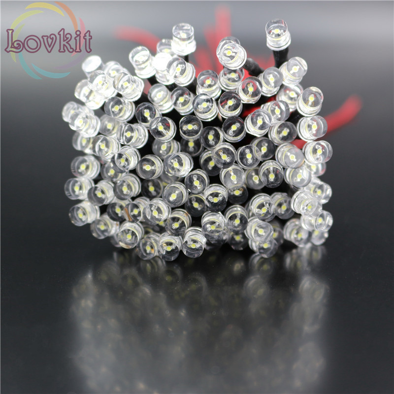 20 X 5mm 12v Pre-Wired flat top White LED Ultra Bright Lights Bulbs Lamp Light Emitting Diodes For Car DIY