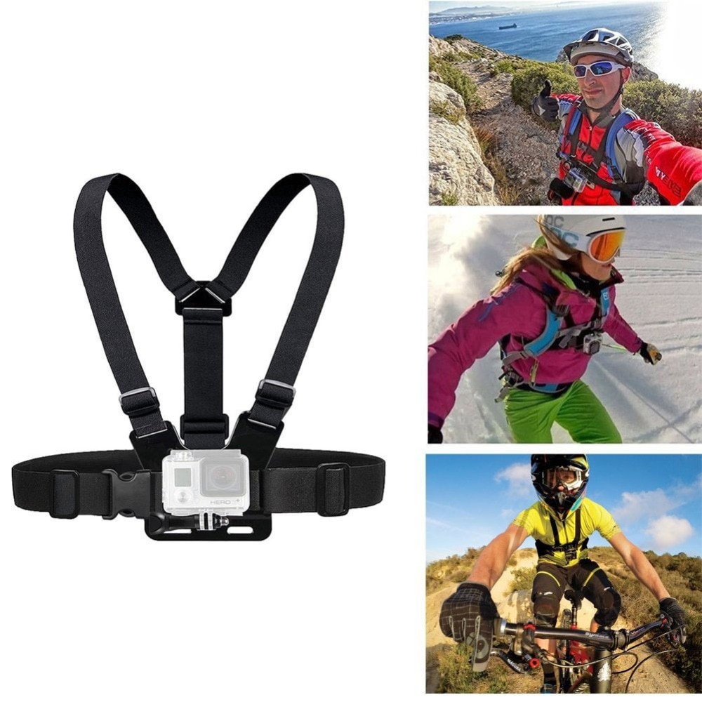 Borst Strap Mount Riem Voor Gopro Hero 8 7 6 5 4 3 + Yi 4K Action Camera Borst Mount harnessfor Go Pro Sjcam Eken Accessoires
