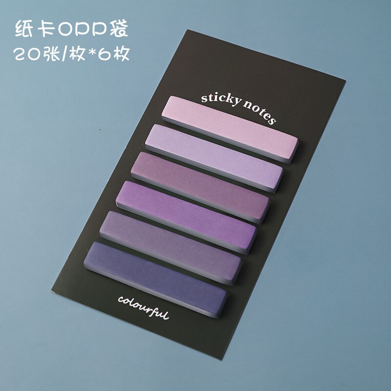 Morandi Gradient Sticky Notes Color Index Post Office Notes: 2