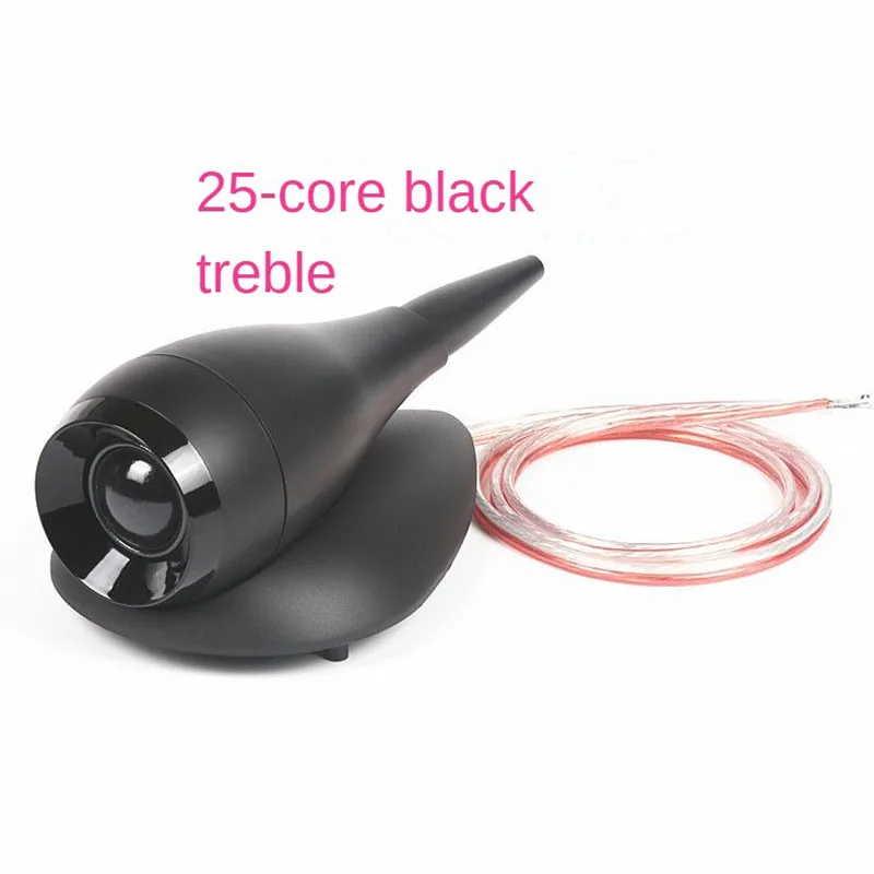 2 uds altavoz externo tweeter superior fiebre HIFI unidad de compensación de tweeter independiente externa 19 núcleos 25 núcleos película de seda: Negro