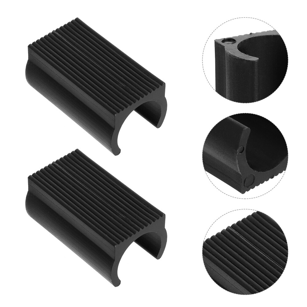 50Pcs Trampoline Antislip Voet Mat Trampoline Pole Covers Antislip Caps Meubilair Tafel Stoel Voet Pads: Black