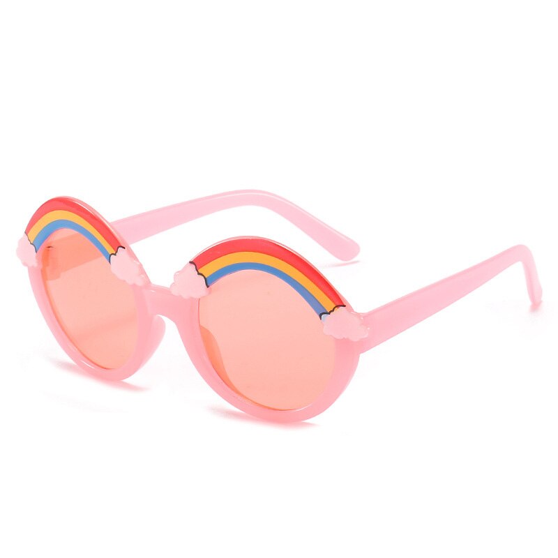 Ronde Zonnebril Kids Regenboog Zonnebril Meisjes Kinderen Kleurrijke Brillen Baby Shades Jongens Geel Brillen Driver Bril: 2