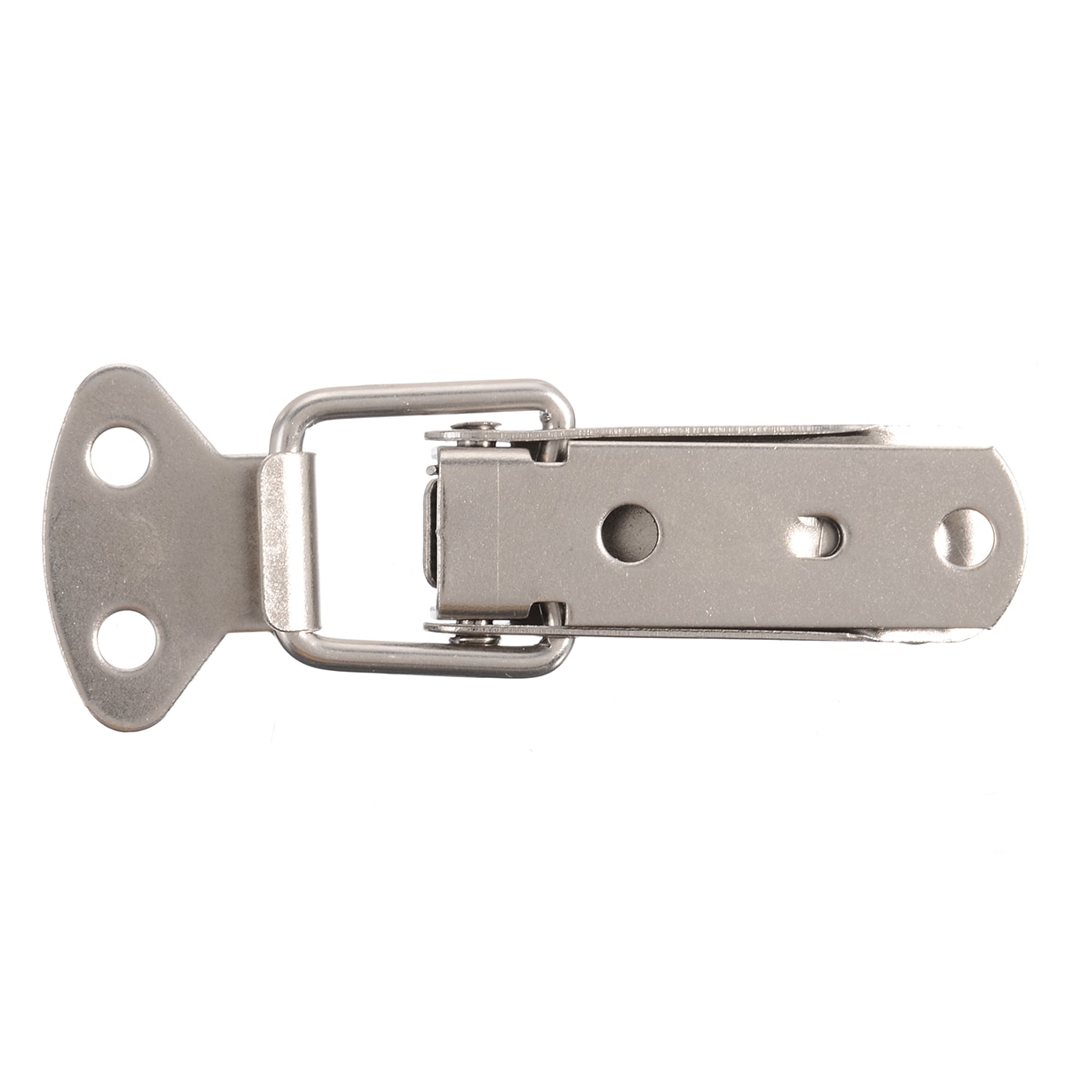 4pcs Stainless Steel Buckle Snap Hasp Cabinet Luggage Closure Spring Loaded Toggle Tie DIY Metal Buckles Lock Fasteners Tools