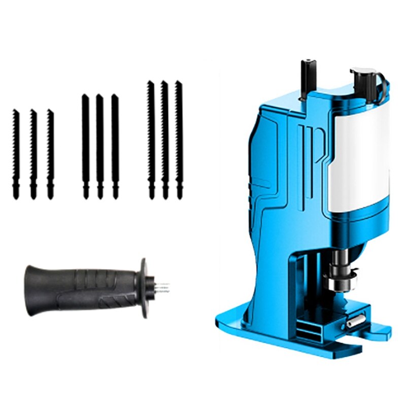 Portable Reciprocating Saw Conversion Head Electric Drill Adapter Metal Cutter Machine Attachment with Saw Blades: Blue