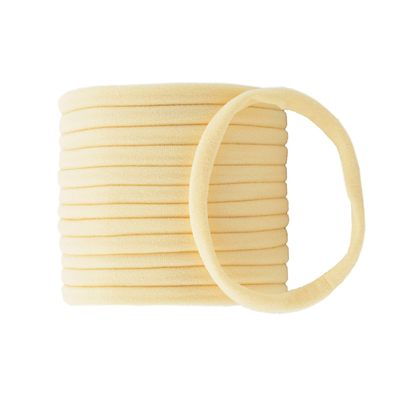 10 pièces/ensemble bandeaux en Nylon souple pour enfants fille bricolage accessoires de cheveux: WHITE