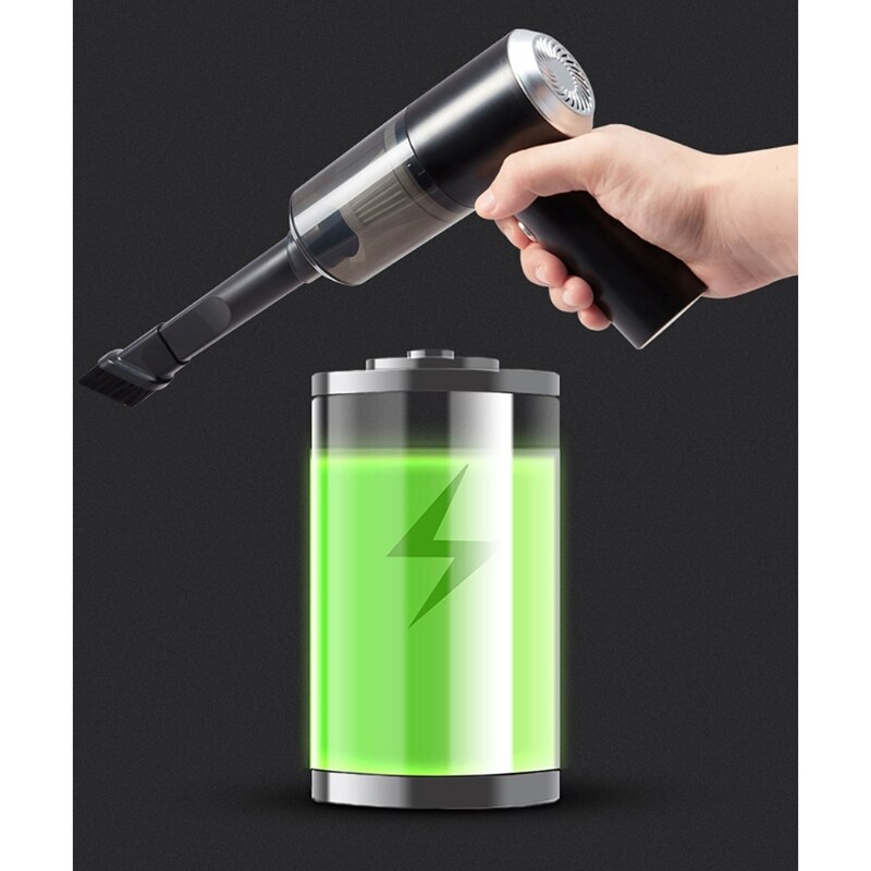 Mini Cordless Handheld Keyboard Drawer Vacuum Cleaner with LED Lamp Pet Hair Powerful Cyclonic Portable USB for Car Home