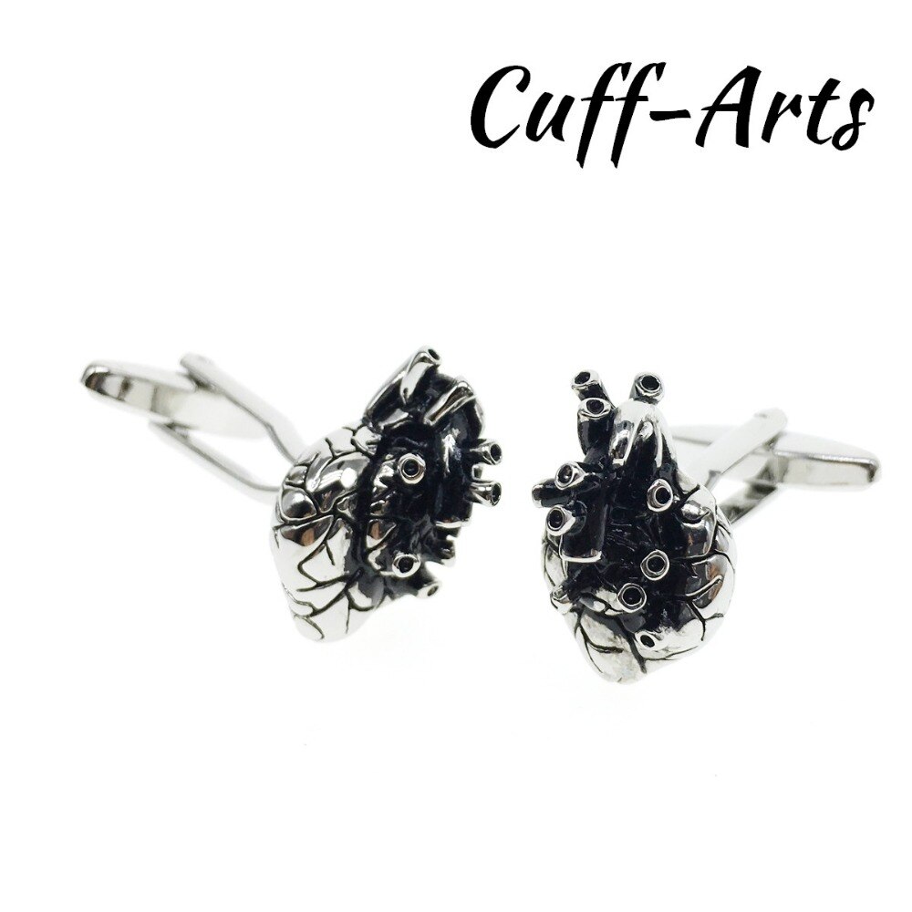 Cufflinks For Mens Cuffarts Luxury Trendy Anaotomical Heart Cuff Links Jewelry Male Cufflinks C10131