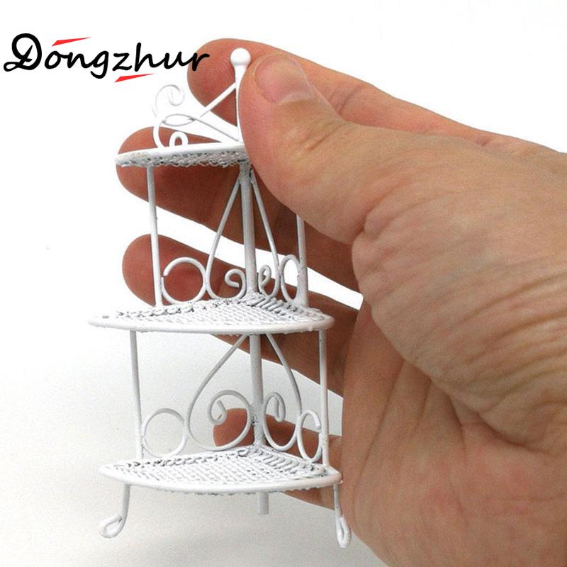 1/12 eisen Kunst Miniatur Mini Dreieck Blume Stehen freundlicher Spielzeug Möbel Weiß 97*36mm Für freundlicher Dollhouses Modell zubehör