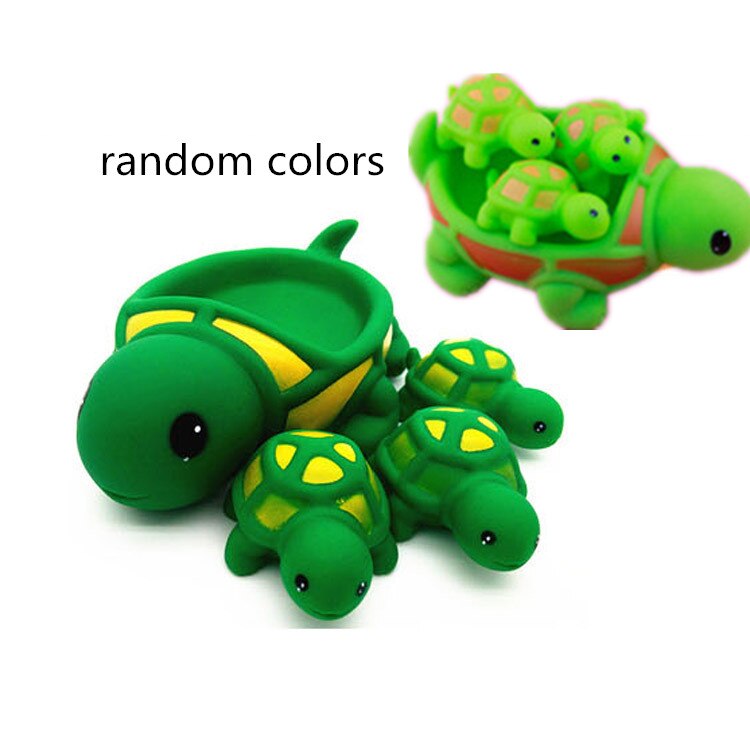 4pc/ parti badelegetøj brusevand flydende knirkende farverige gummidyr babylegetøj vandlegetøj brinquedos til badeværelse: Jeg