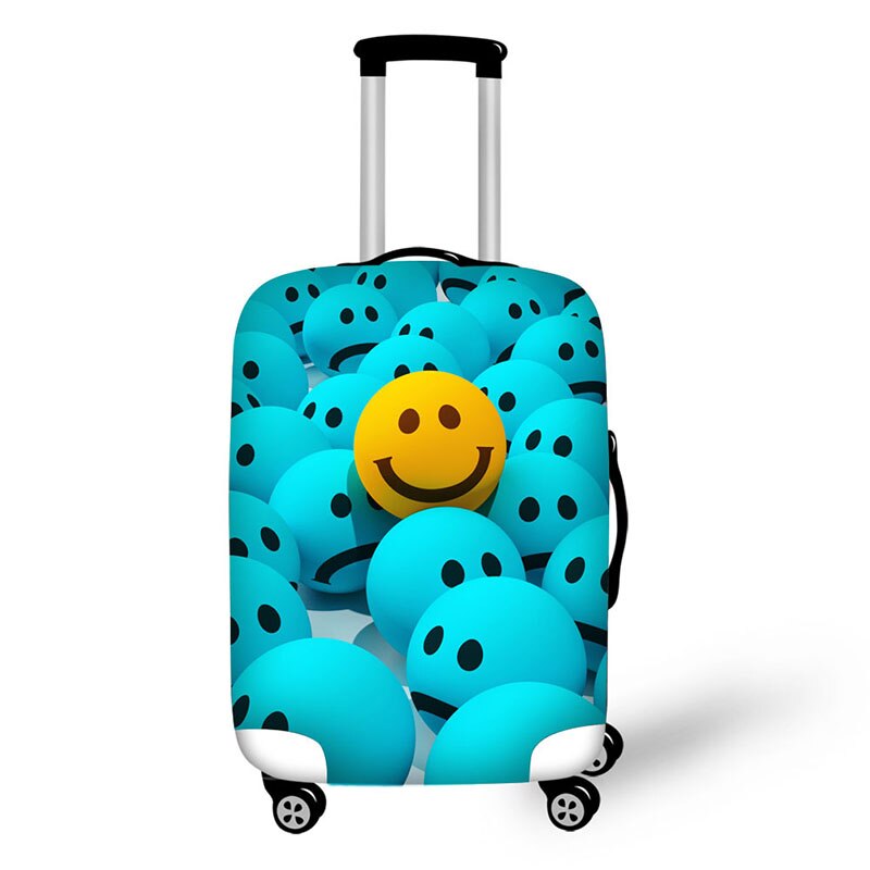 travel malas de space cover waterproof luggage protective dust cover for suitcases 3D face expressions luggage cover