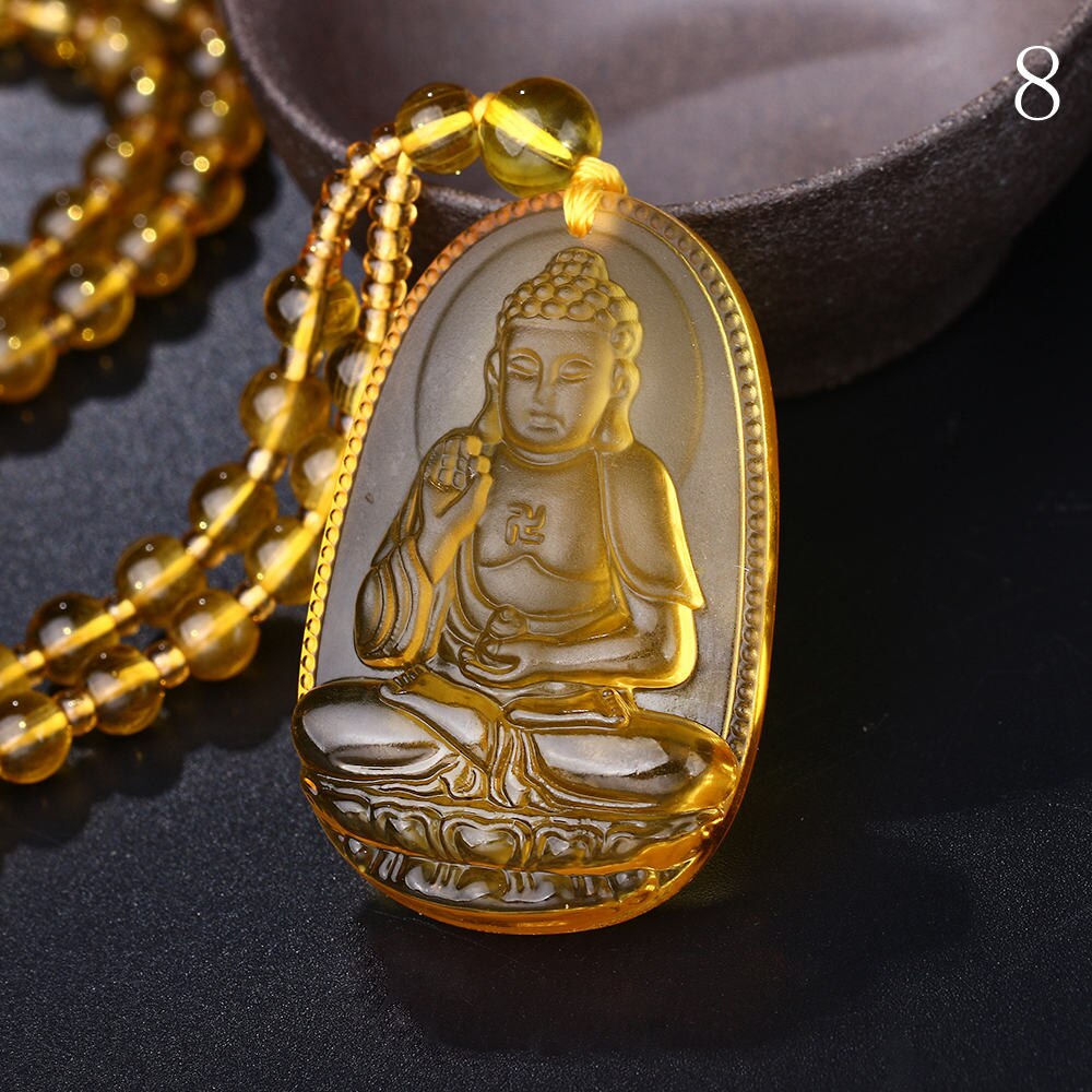 Unique Natural Carved Buddha Lucky Amulet Pendant Necklace For Women Men Sweater Pendants Jewelry Classical: F0038