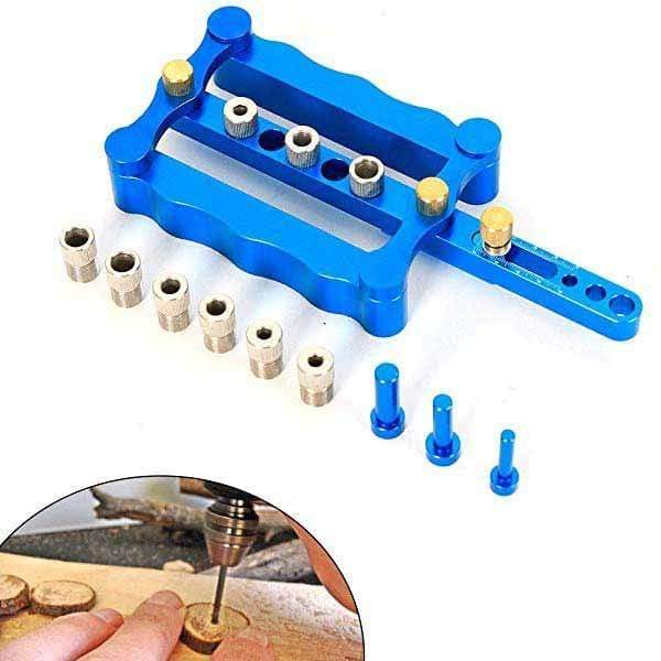 Positioning Fixture 6/8/10MM Drilling Tool Woodworking Hole Punch Locator Round Wood Dowel Hole Punch Locator Hole Opener DIY wo