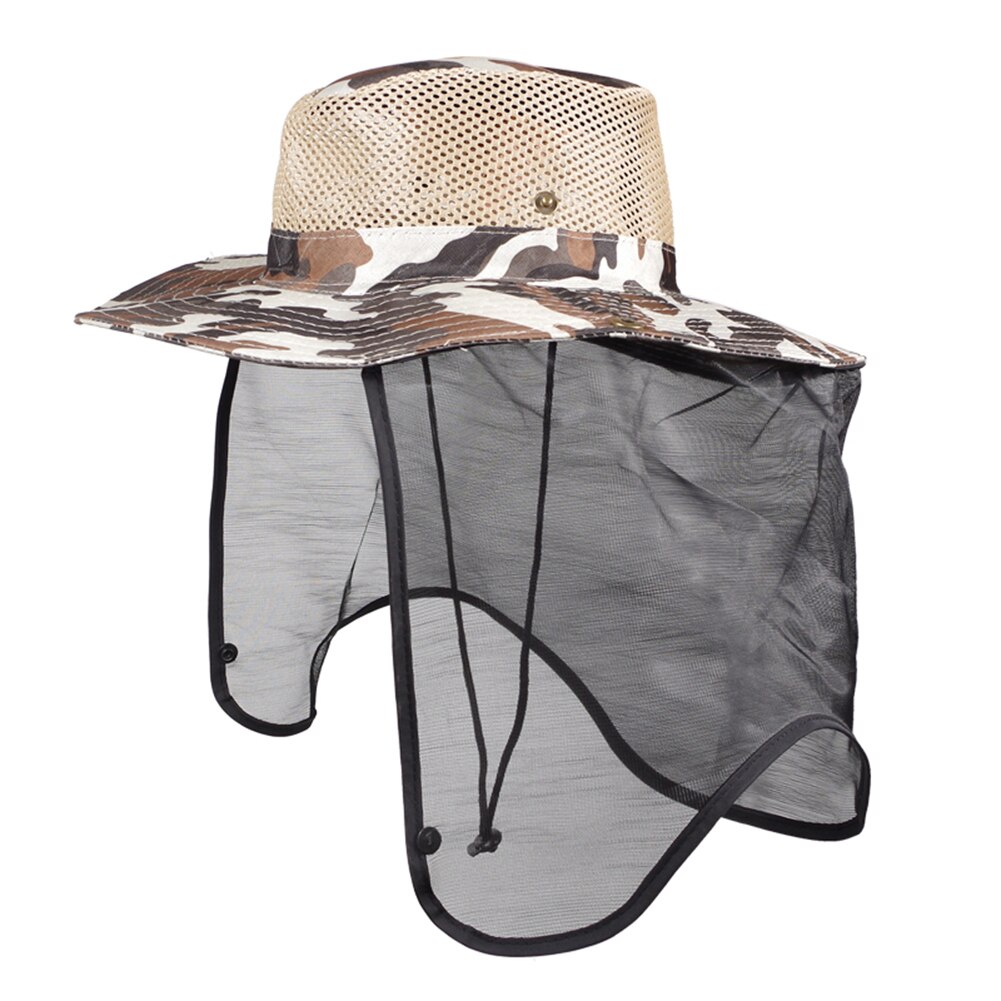Mosquito Insect Mesh Cap Insect Hoed Vissen Hoed Bug Mesh Proof Cap Mug Hoed Hoofd Gezicht Protector Net Voor Outdoor vissen: D