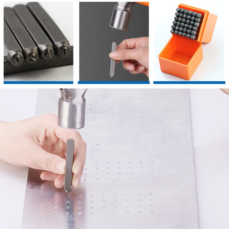 High 36 Pcs Stainless Steel Letter Number Stamps Punch Set Hardened Metal Leather Craft Stamp Tools Kit LG66