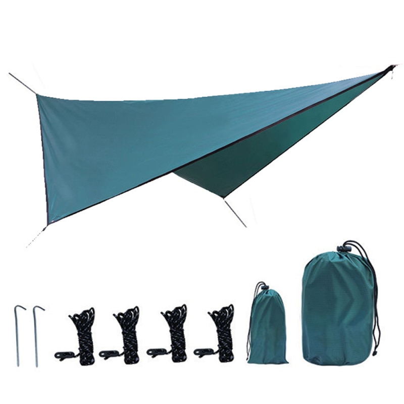 Camping Sun Shelter Lightweight Tent Tarp Rain Sun Shade Hammock Shelter Camping Picnic Pad Outdoor Waterproof Tent Shade