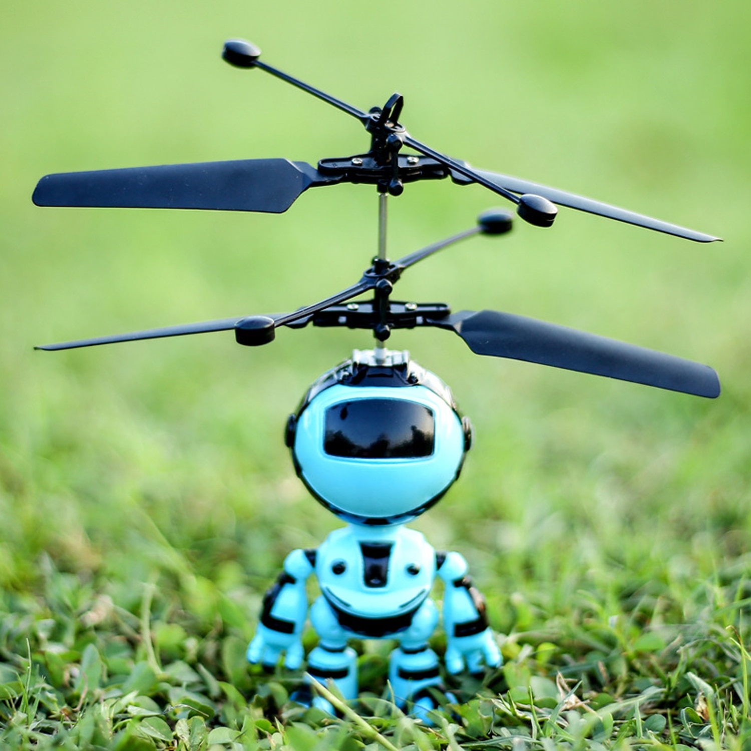 Funny Robot Style Mini Infrared Induction Flying Ball Aircraft Helicopter Toy with LED Light for Boys Girls Teenagers