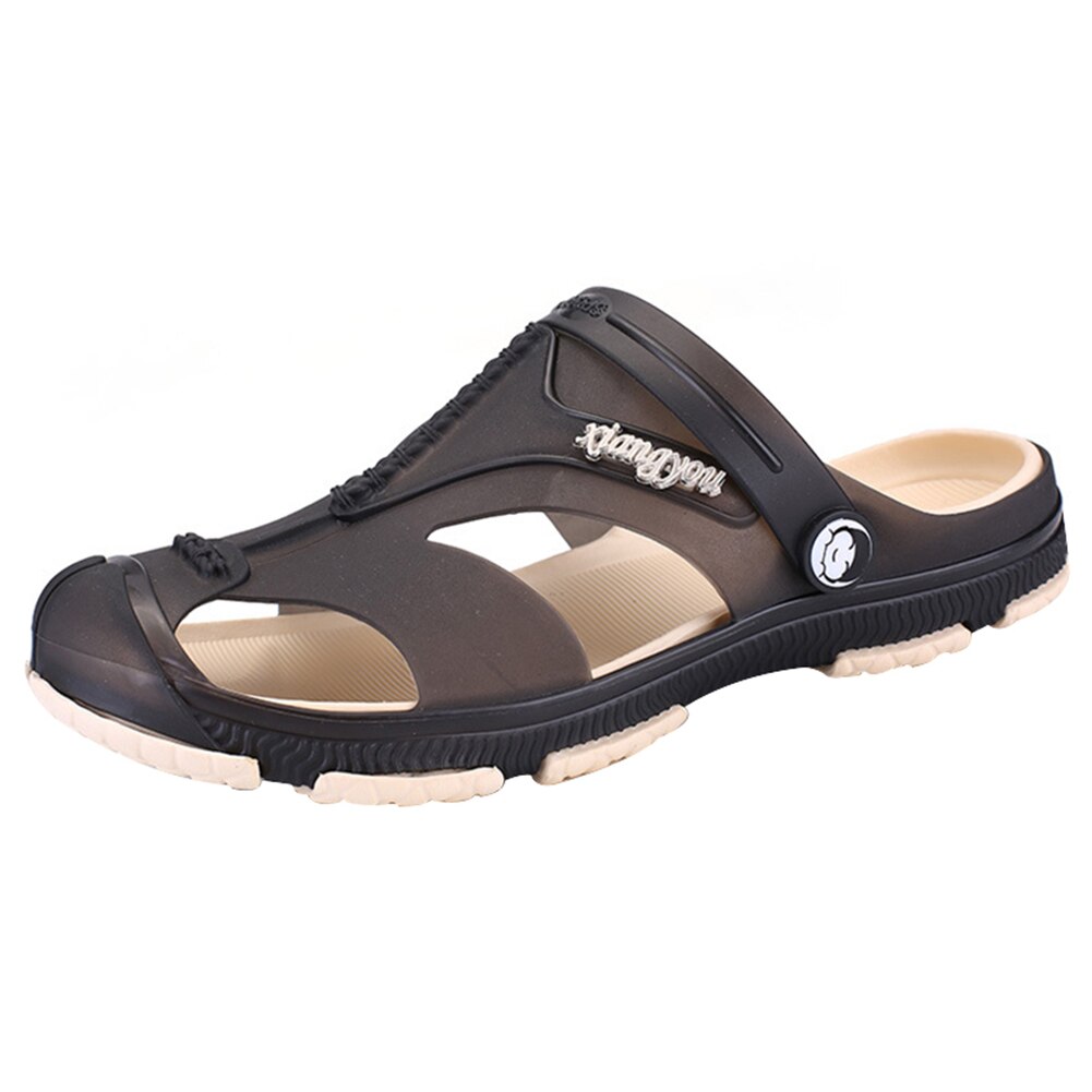 Sandales d'extérieur pour hommes, chaussures de plage respirantes, antidérapantes, confortables et décontractées, offre spéciale, B5: Black / 44
