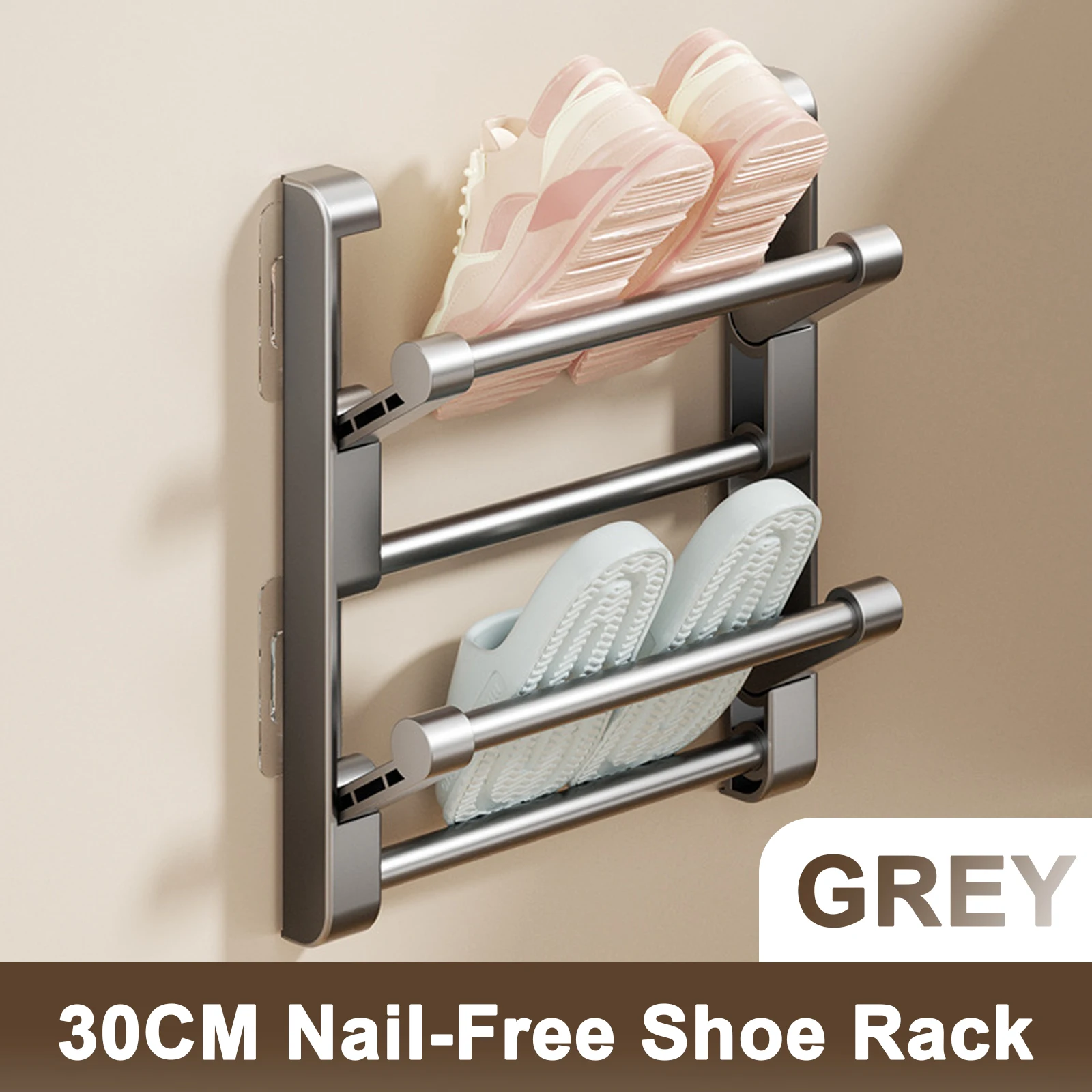 Wieszak na kapcie bez wiercenia, haczyk na kapcie robić łazienki, montowany na ścianie, robić sypialni, porządkowany schowek, suszarka robić butów, organizer dla obuwnika.: Mieszane kolor