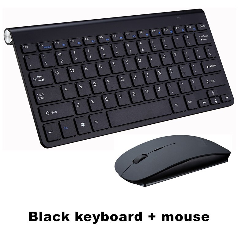 DATA FROG Portable Wireless Keyboard for IOS Android 2.4G Mini Keyboard Mouse Set For Mac/Notebook/TV Box/PC Office Supplies: Black keyboard set