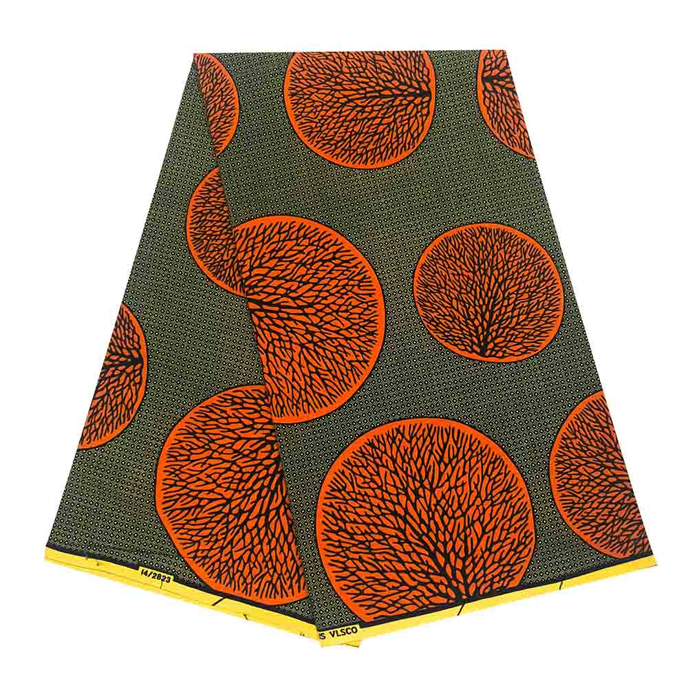 Afrikansk stoff vokstrykk ekte voksduk 100%  bomullsmateriale 6 yards afrikansk ankara bomull voks stoff for kjole: Farge 15