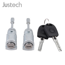 Justech 2Stck Schließen Zylinder Für VW PASSAT B5 3B (96-05) LUPO passen fahrzeug Verknüpfungen Rechts Türschloss Schlüssel 3B0837167 3B0837168