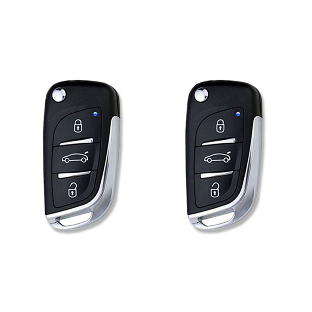 Universal Car Auto Keyless Entry System Button Start Stop LED Keychain Central Kit Door Lock with Remote Control