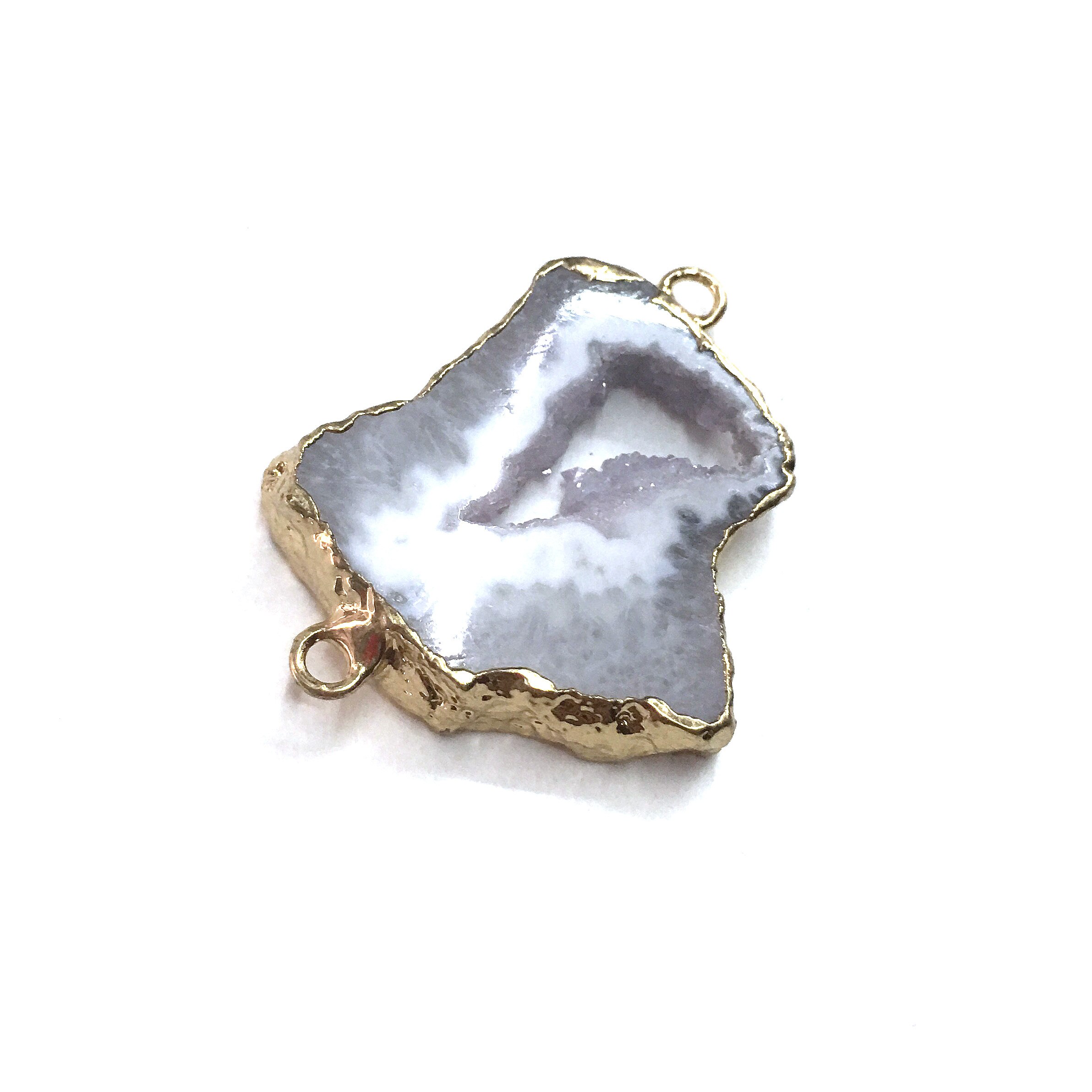 LE CIELO Naturale Agate Pendenti Con Gemme E Perle Pendenti E Ciondoli Connettore Pendenti Con Gemme E Perle per Monili Che Fanno Accessori FAI DA TE Fit Collane Dimensione 20x50mm-30x40mm: 5