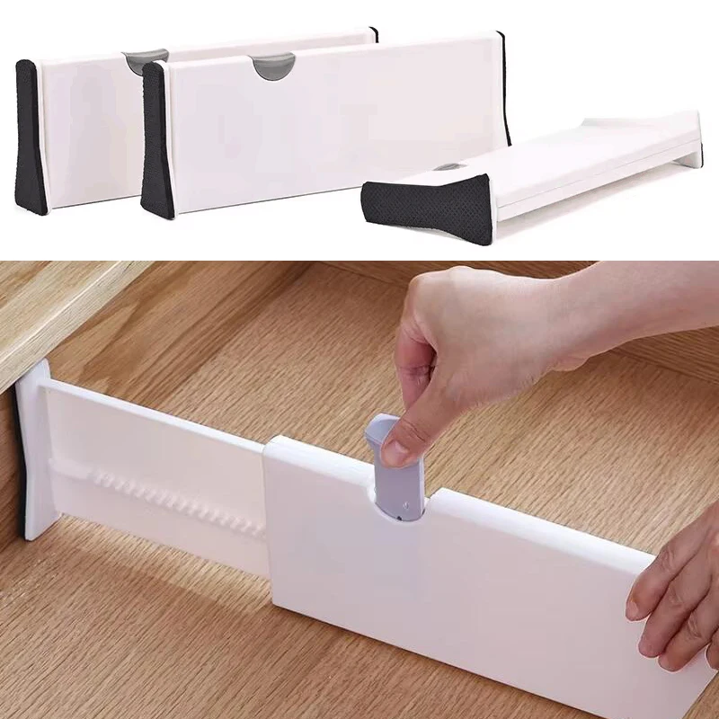 4 Pack Drawer Dividers Organizer Adjustable Storag... – Grandado