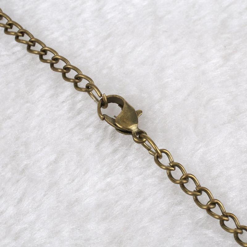 Vintage Style Antique Pocket Watch Alloy Bronze Watch Chain Dangle Necklace Dad Father's Day