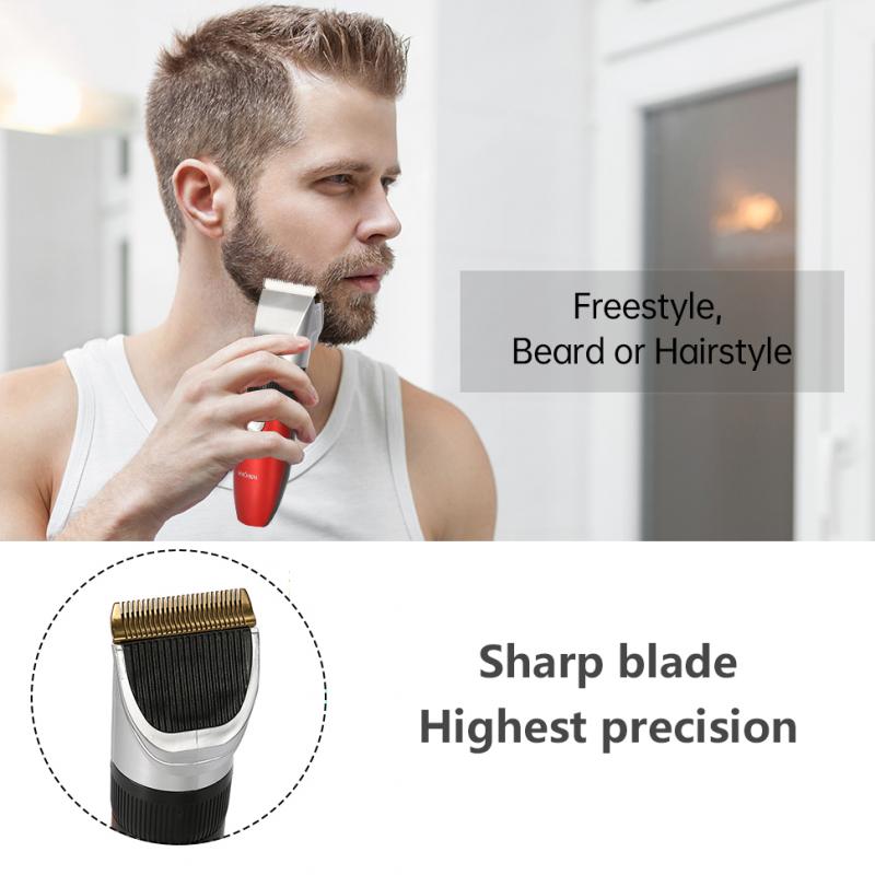 Rechargeable Hair Clipper Special Ceramic Cutter Head Electric Mute Clipper