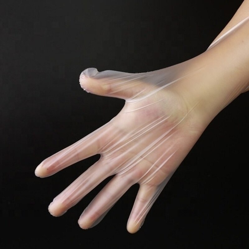 Gants jetables haute performance bon marché, une boîte de 100 pièces, gant de lavage TPE CPE service alimentaire