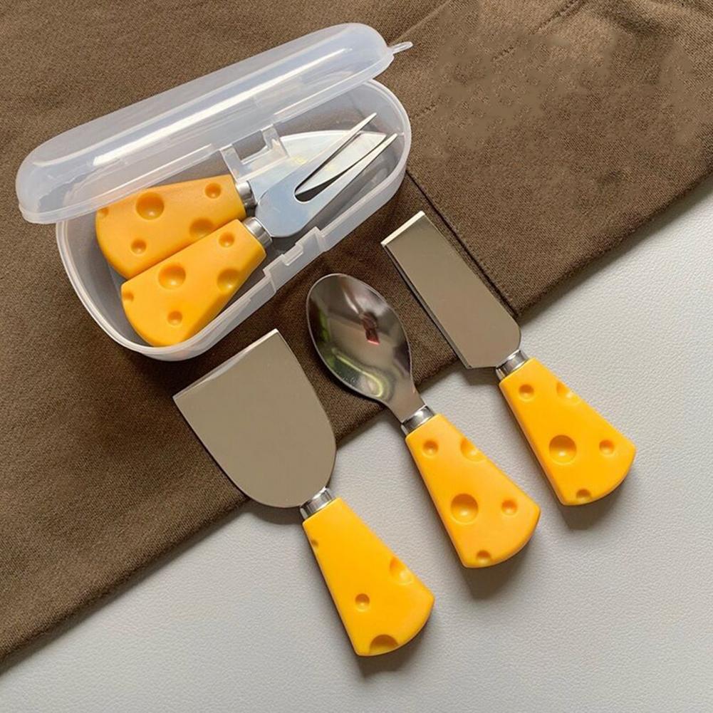 Practical Cheese Tools Lightweight Reusable Lovely Cheese Fork Serving Paddle Set Serving Paddle Cheese Spreader Fork