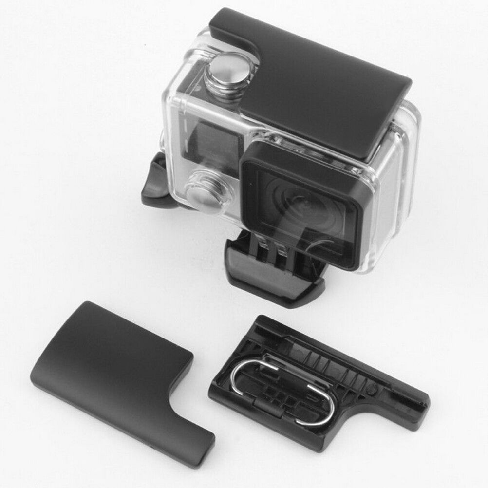 Plastic Lock Gesp Clip Voor Gopro Hero 3 + 4 Zwart Zilver Cam Waterdichte Beschermhoes Cover Mount Voor Go pro Accessoire