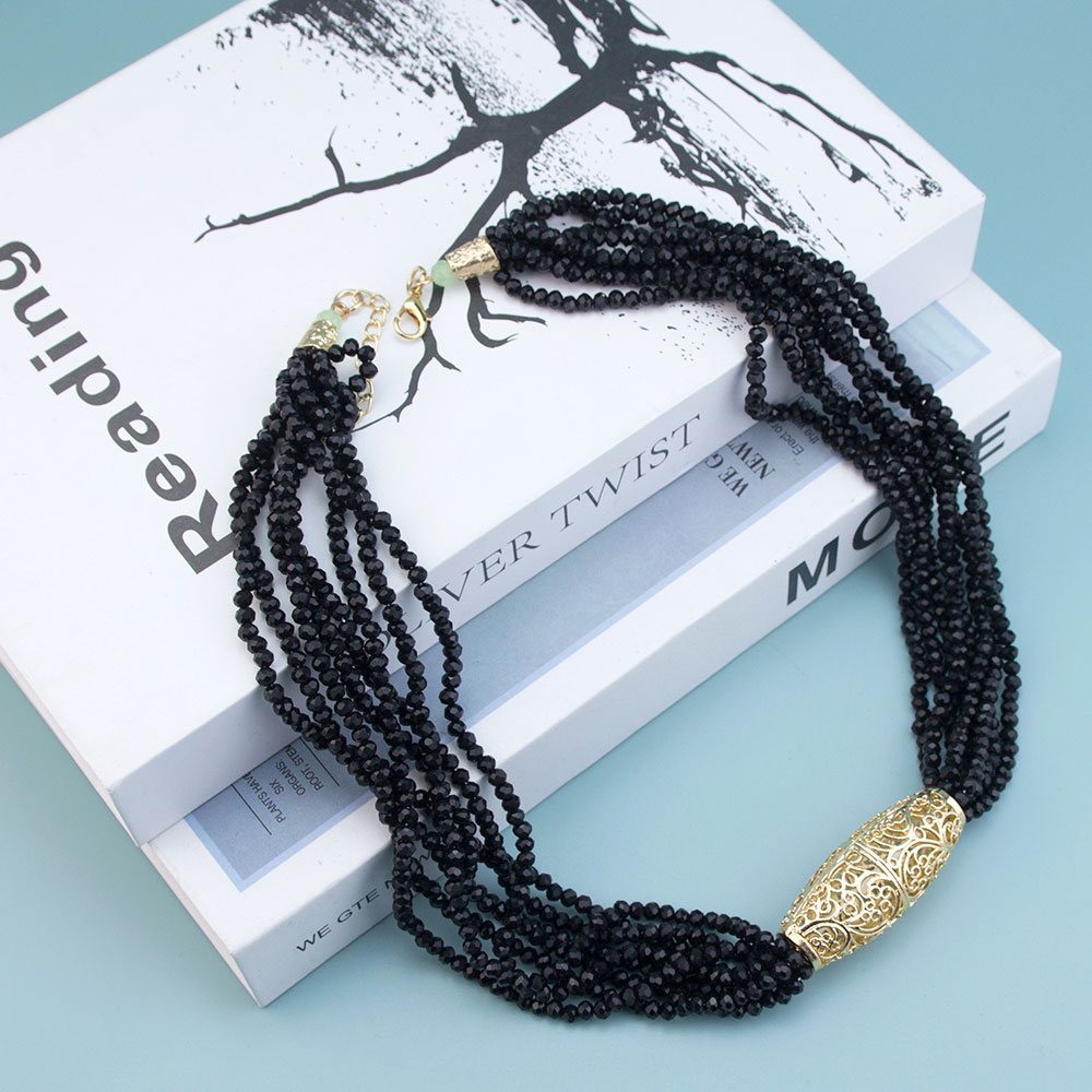 Sunspicems arabischer brautschmuck, kristallperlen-choker-halskette für damen, hochzeitsschmuck, goldfarben, marokkanisches design