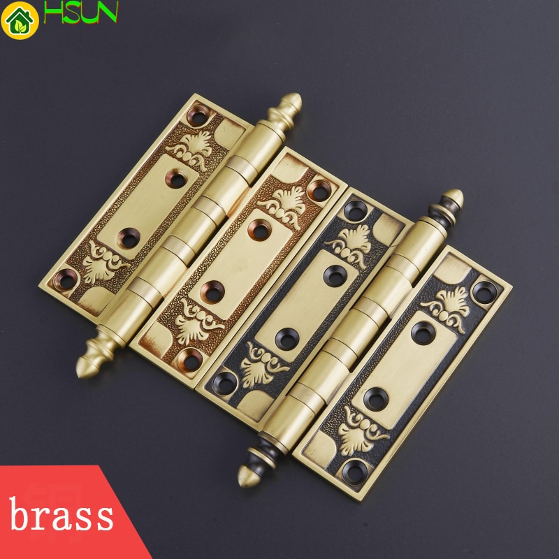 1 pc 1 pair / 4inch hinges Furniture hinges Door hinge solid brass 5 inch Mute Bearing Hinges
