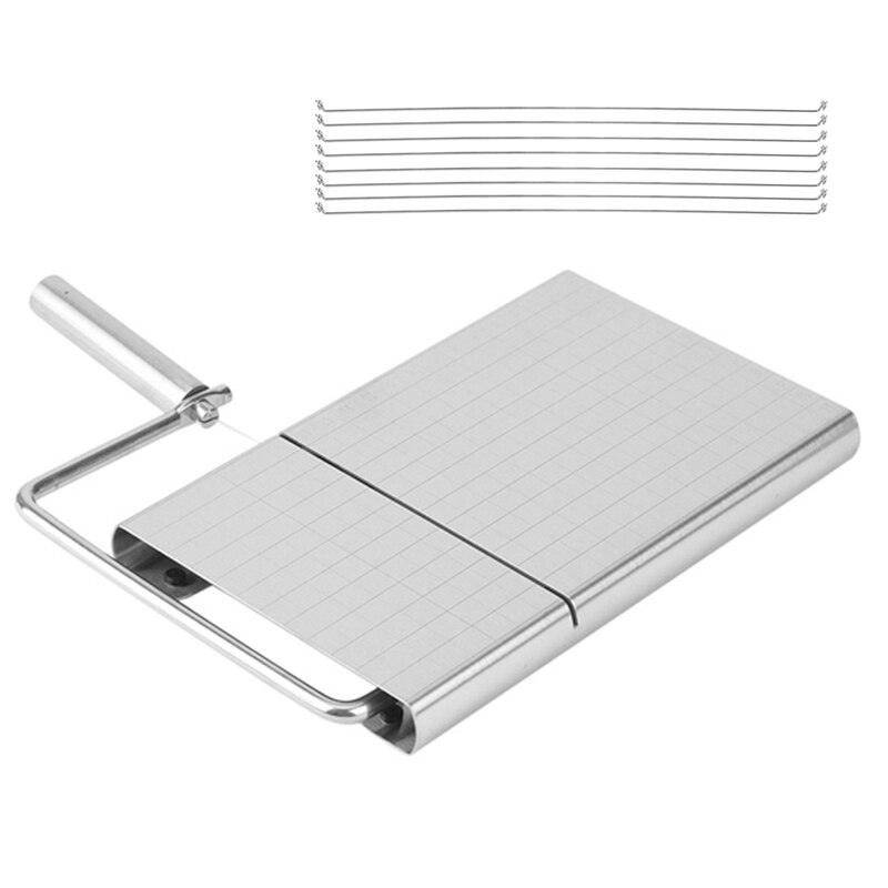 Stainless Steel Cheese Slicer With 8 Wire Cheese Cutters For Block Cheese Slicers Cutting Board Cheese Butter: Default Title