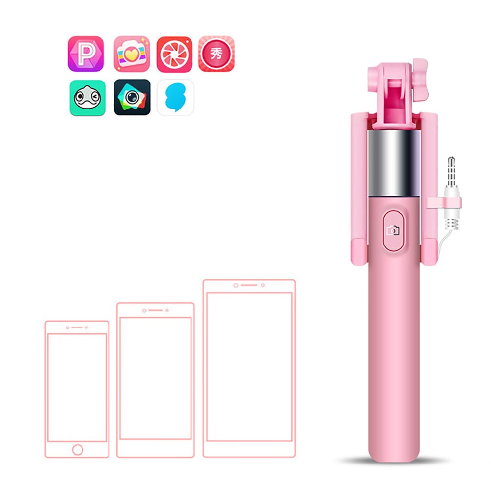 Selfie Sticks Extendable Handheld Self-portrait Holder Monopod Stick For Cell Phone adjust any angle J24