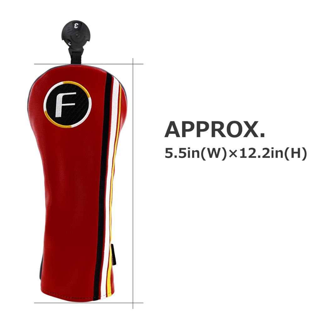 Kuljettaja väylä hybridi headcover golf kattaa mailat suojelija multi style: Punainen ja sininen f