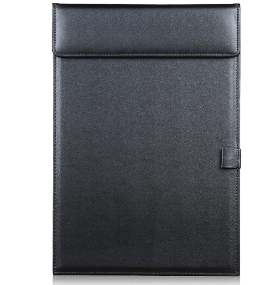 Office Leather Clipboard Document Folder Signature Folder Board Writing Pad US Letter / A4 Size Files Keeper Board: Black