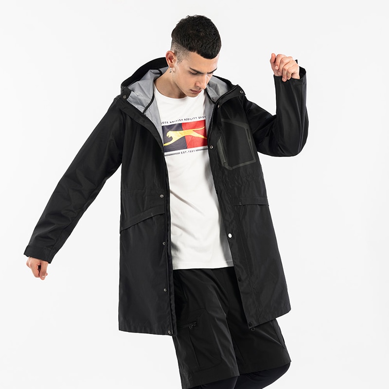 Chaqueta impermeable ligera para hombre Xiaomi, rompevientos para senderismo al aire libre, impermeable largo con capucha, Uleemark